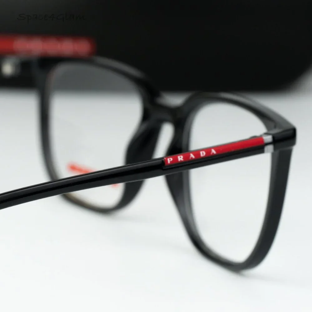 Prada Linea Rossa Women Eyeglasses Black Demo Square PS01OV 1AB1O1 BRAND NEW